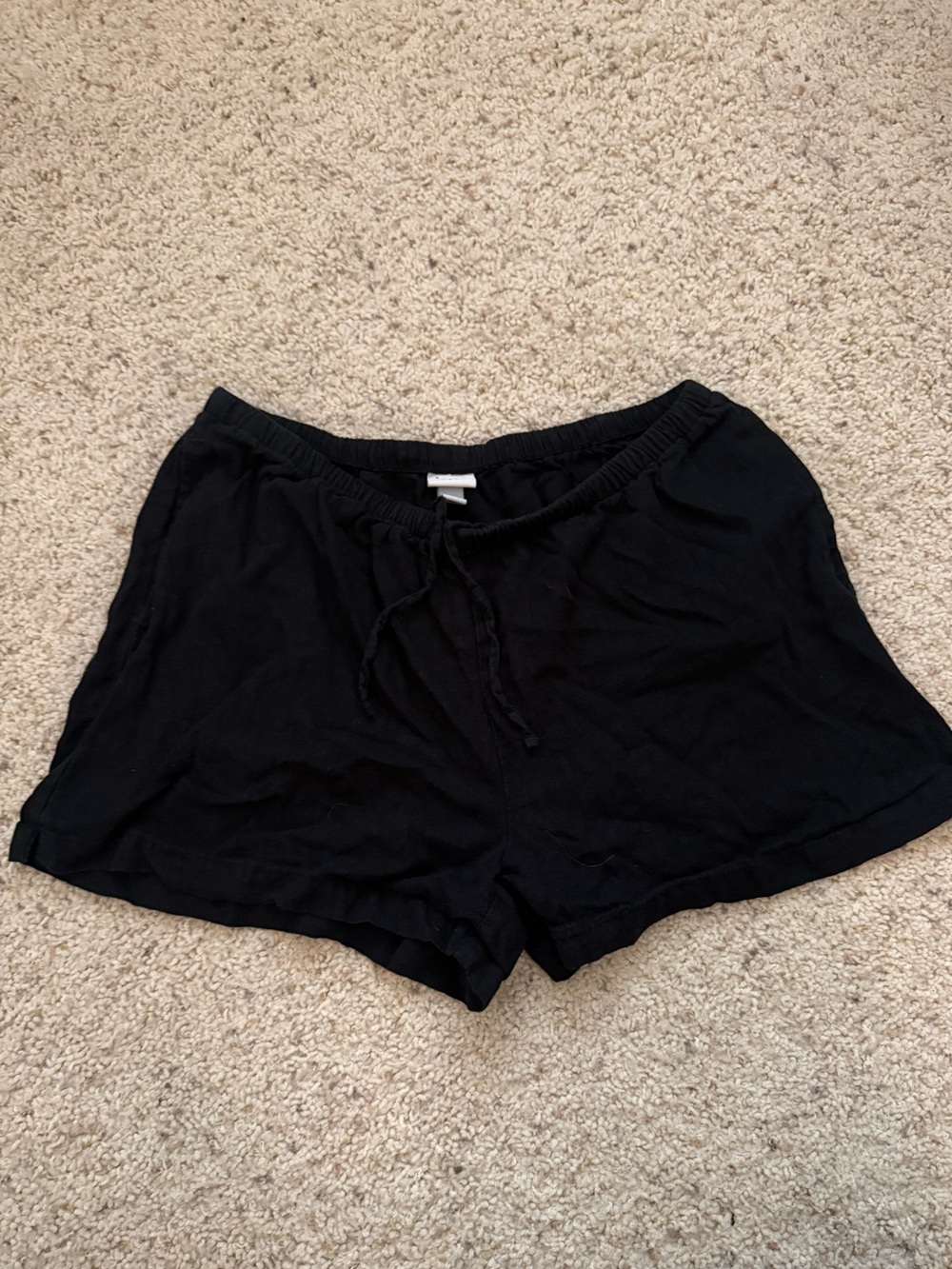 a new day Black linen shorts